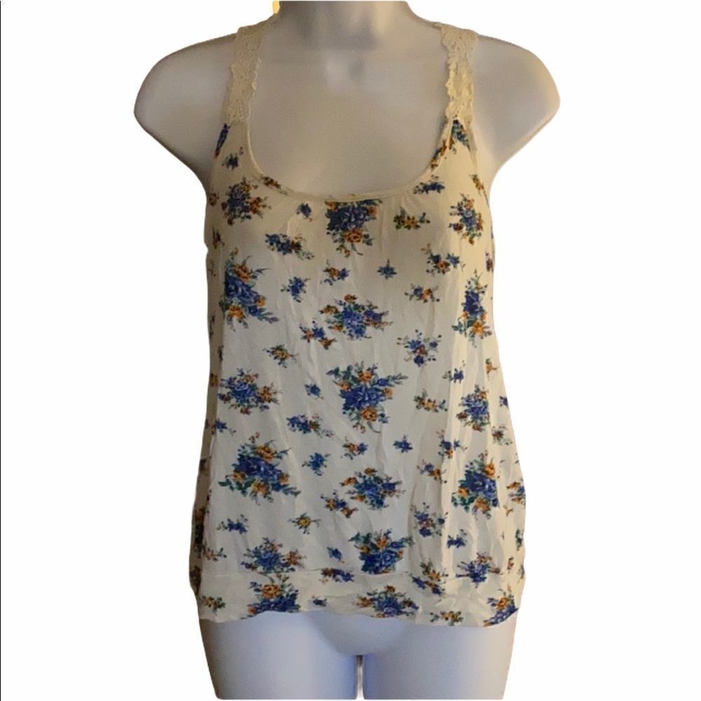 DEB floral and lace tank top